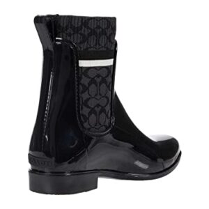 COACH Rivington Rain Bootie Black Rubber 10 B (M)