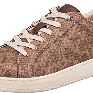 COACH Lowline Low Top for Women - Cushioned Insole, Supportive and Stable Lightweight Casual Sneakers Tan PVC 8.5 B - Medium