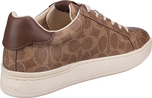 COACH Lowline Low Top for Women - Cushioned Insole, Supportive and Stable Lightweight Casual Sneakers Tan PVC 8.5 B - Medium