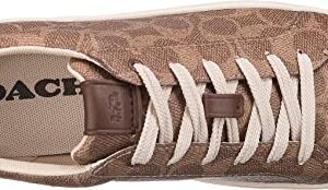 COACH Lowline Low Top for Women - Cushioned Insole, Supportive and Stable Lightweight Casual Sneakers Tan PVC 8.5 B - Medium