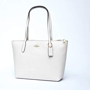 Coach Zip Top Tote in Chalk