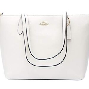 Coach Zip Top Tote in Chalk