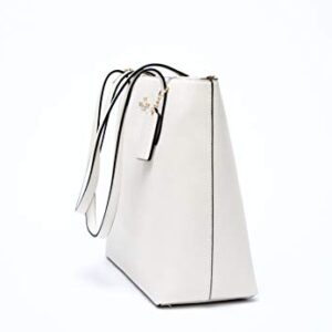 Coach Zip Top Tote in Chalk