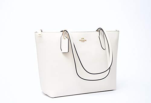 Coach Zip Top Tote in Chalk