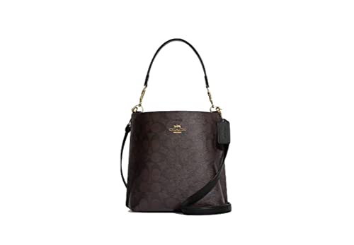 COACH Mollie Bucket Bag 22 In Signature Canvas Brown/Black