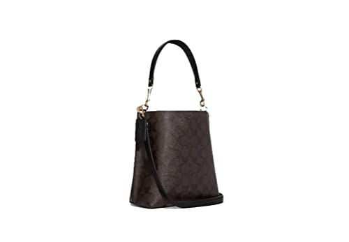 COACH Mollie Bucket Bag 22 In Signature Canvas Brown/Black