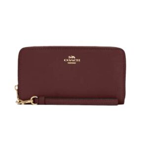 COACH Long Zip Around Wallet (IM/Black Cherry)