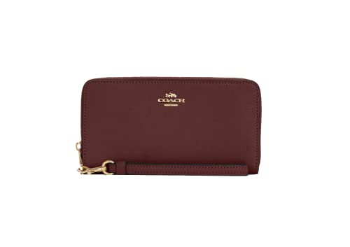 COACH Long Zip Around Wallet (IM/Black Cherry)