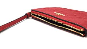 COACH Women's Corner Zip Wristlet (Embossed Leather - 1941 Red)