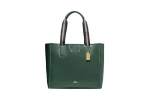 coach derby tote in pebble leather (im/everglade)