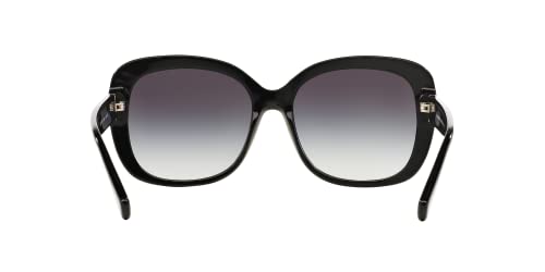 COACH Woman Sunglasses Black Frame, Grey Gradient Lenses, 58MM