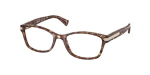 coach eyeglasses hc 6065 5287 light brown confetti tortoise