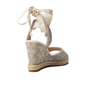 COACH Page Jacquard Wedge Beige 8.5 B (M)