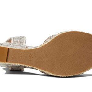 COACH Page Jacquard Wedge Beige 8.5 B (M)