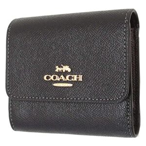 coach crossgrain leather small trifold wallet