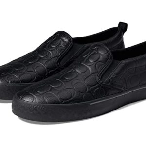 COACH Signature Embossed Pebble Slip-On Skate Sneaker Black 11.5 D (M)