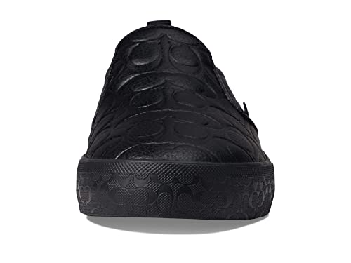 COACH Signature Embossed Pebble Slip-On Skate Sneaker Black 11.5 D (M)