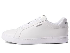 coach lowline leather low top optic white 9 d (m)