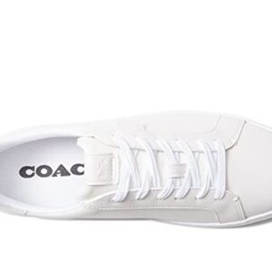 COACH Lowline Leather Low Top Optic White 9 D (M)