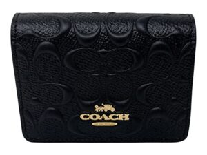 coach signature leather mini wallet on a chain style no. c7361 black