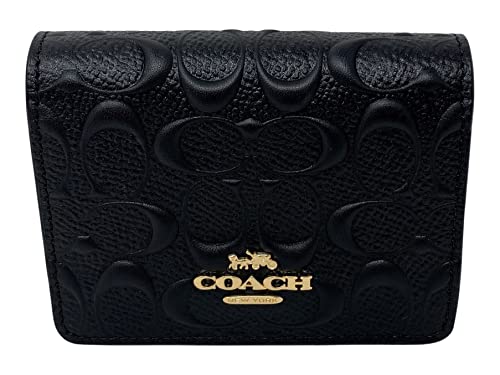 Coach Signature Leather Mini Wallet on a Chain Style No. C7361 Black