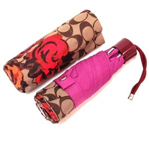 coach mini umbrella (signature jumbo floral print – khaki multi)