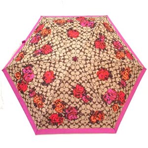 Coach Mini Umbrella (Signature Jumbo Floral Print - Khaki Multi)