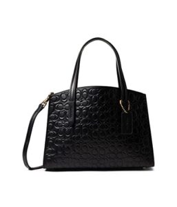 coach signature leather charlie 28 carryall black one size