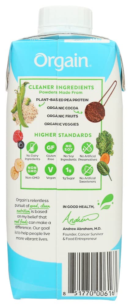 ORGAIN Creamy Chocolate Plant Based Protein Shake, 11 FZ