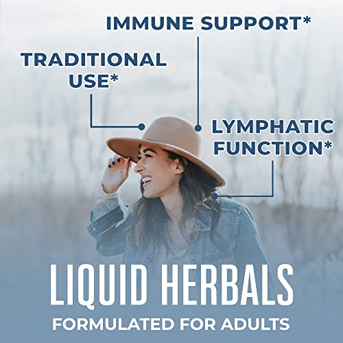 Lymphatic Drainage | Lymphatic Support Drops | USDA Organic Lymphatic Cleanse with Echinacea & Elderberry for Immune Support | Antioxidant & Immune Defense | Vegan | Non-GMO | 30 Servings