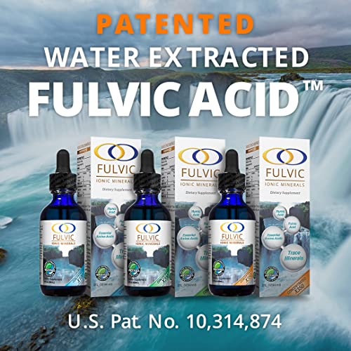 Optimally Organic Water Extracted Fulvic Ionic Minerals X100 - Fulvic Acid - Humic Acid - 77 Trace Minerals - Amino Acids - Electrolytes - 2 Month Supply - Increase Energy & Metabolism