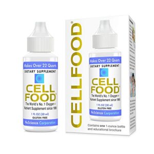 cellfood liquid concentrate, 1 fl oz – oxygen + nutrient supplement – supports immune system, energy, endurance, hydration & overall health – gluten free, cert. kosher – makes over 22 quarts