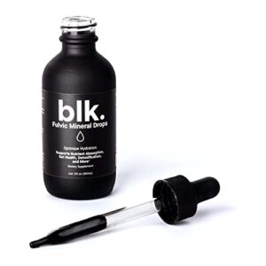 blk. mineral drops, 2oz., alkaline water drops with concentrated fulvic minerals, bioavailable fulvic & humic acid extract, trace minerals, electrolytes to hydrate, repair & restore cells