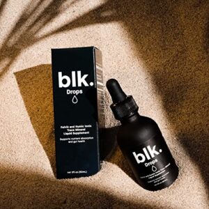 blk. Mineral Drops, 2oz., Alkaline Water Drops with Concentrated Fulvic Minerals, Bioavailable Fulvic & Humic Acid Extract, Trace Minerals, Electrolytes to Hydrate, Repair & Restore Cells