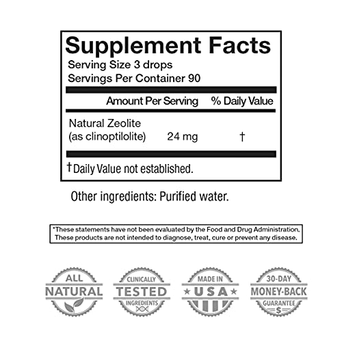 Waiora NCD2 (Natural Cellular Defense 2) Activated Liquid Zeolite Drops, Clinoptilolite in Optimal Particle Size, Liquid Drops/Mixed in Food or Drinks, Zeolite Clinoptilolite Drops - 1 Bottle, 15 mL