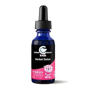 cedar bear – herbal detox for kids – luv your guts! a liquid herbal supplement 1 fl oz / 30 ml