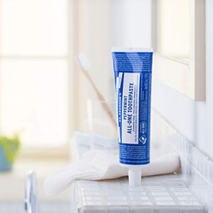 Dr. Bronner’s - All-One Toothpaste (3-Pack Variety) 5 Ounce Peppermint, Cinnamon, Anise - 70% Organic Ingredients, Natural and Effective, Fluoride-Free, SLS-Free, Helps Freshen Breath, Reduce Plaque