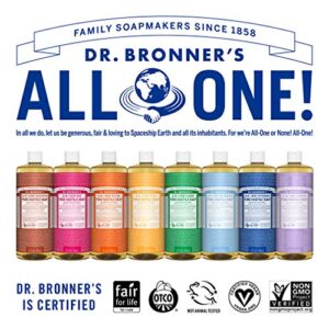 Dr. Bronner’s - Pure-Castile Liquid Soap (Lavender, 32 ounce, 2-Pack) - Made with Organic Oils, 18-in-1 Uses: Face, Body, Hair, Laundry, Pets and Dishes, Concentrated, Vegan, Non-GMO