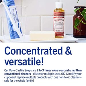 Dr. Bronner’s - Pure-Castile Liquid Soap (Eucalyptus, 8 ounce) - Made with Organic Oils, 18-in-1 Uses: Face, Body, Hair, Laundry, Pets and Dishes, Concentrated, Vegan, Non-GMO