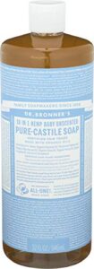 dr. bronner’s 32 ounce pure castile soap – liquid44; unscented44; baby mild