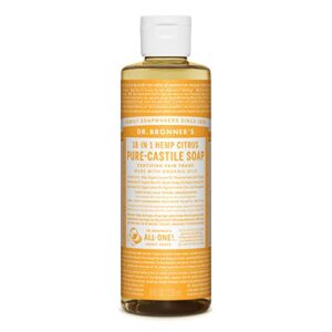 dr. bronner’s pure liquid castile soap – citrus – 8 ounce