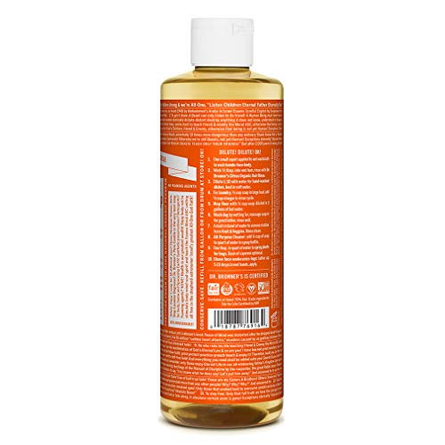 Dr. Bronner’s - Pure-Castile Liquid Soap (Tea Tree, 16 ounce, 2-Pack) - Made with Organic Oils, 18-in-1 Uses: Acne-Prone Skin, Dandruff, Laundry, Pets and Dishes, Concentrated, Vegan