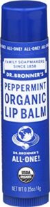 dr. bronner’s organic lip balm peppermint 0.15 oz