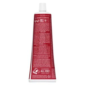 Dr. Bronner’s - All-One Toothpaste, Cinnamon, 5 Ounce - 70% Organic Ingredients, Natural and Effective, Fluoride-Free, SLS-Free, Helps Freshen Breath, Reduce Plaque, Whiten Teeth, Vegan