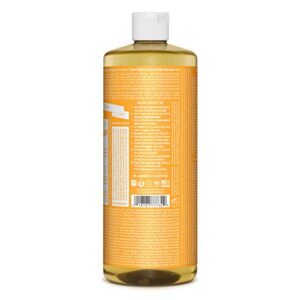 Dr. Bronner’s - Pure-Castile Liquid Soap (Citrus, 32 ounce, 2-Pack) - Made with Organic Oils, 18-in-1 Uses: Face, Body, Hair, Laundry, Pets and Dishes, Concentrated, Vegan, Non-GMO