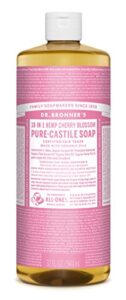 dr. bronners cherry blossom liquid castile soap, 32 fz