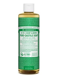 dr. bronner’s almond liquid castile soap 16 fl oz liquid