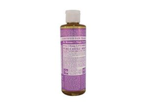 dr. bronner’s magic soaps: liquid castile soap, lavender 8 oz (4 pack)