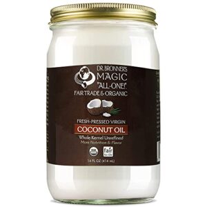 dr. bronner – coconut oil whole kernel, 14 fl oz liquid