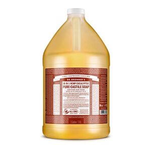 dr. bronner’s – pure-castile liquid soap (eucalyptus, 1 gallon) – made with organic oils, 18-in-1 uses: face, body, hair, laundry, pets and dishes, concentrated, vegan, non-gmo